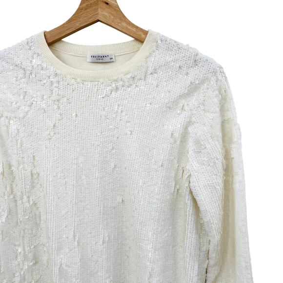 Equipment white sequin sweater - Picture 1 of 6